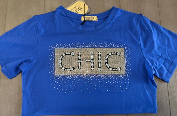 Vinizbena crystal studded T Shirts