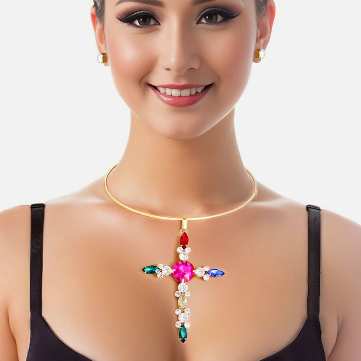 Marquise Multicolor Cross Set