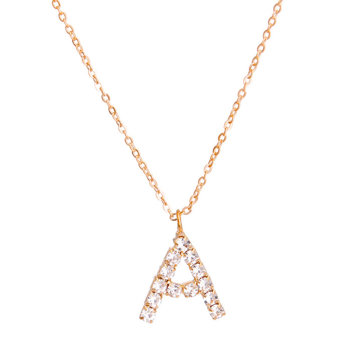 Gold A Initial Necklace